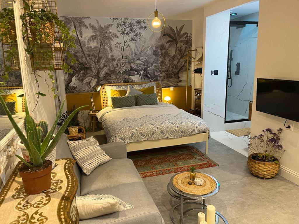 Superbe Appartement Avec Jacuzzi Avec Jardin Prive Lyon Exterior foto